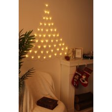 Гирлянда эл. сеть \"Елка\", 1.2х0.9м, 55LED, шампань, пост.свеч., ПВХ прозр., 220В СНОУ БУМ